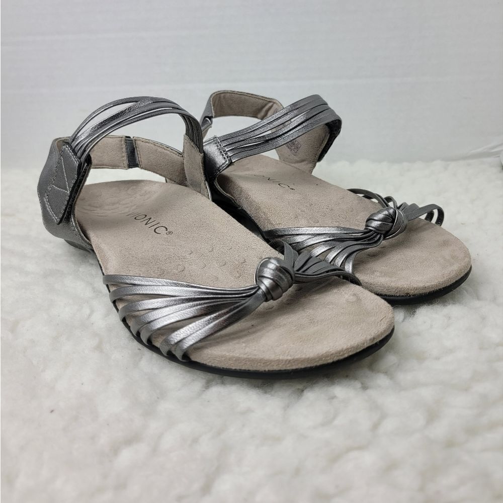 Vionic Talulah Womens Size 8 Sandal Gray Orthotic Footbed Shoes